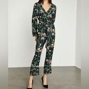 Bcbgmaxazria botanical floral garden jumpsuit
